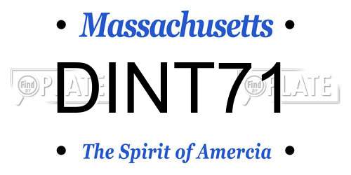 DINT71 Massachusetts License Plate