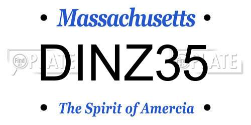 DINZ35 Massachusetts License Plate
