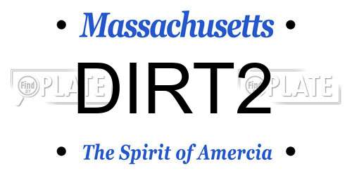 DIRT2 Massachusetts License Plate