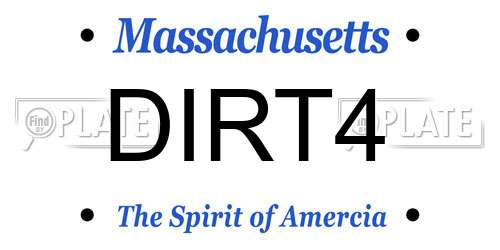 DIRT4 Massachusetts License Plate