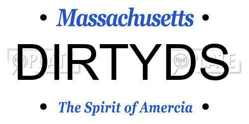 DIRTYDS Massachusetts License Plate