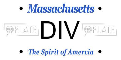 DIV Massachusetts License Plate