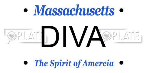 DIVA Massachusetts License Plate