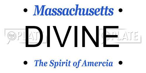 DIVINE Massachusetts License Plate