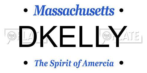 DKELLY Massachusetts License Plate