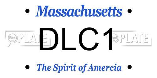 DLC1 Massachusetts License Plate