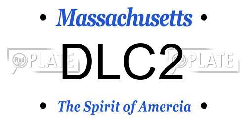 DLC2 Massachusetts License Plate