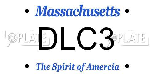 DLC3 Massachusetts License Plate