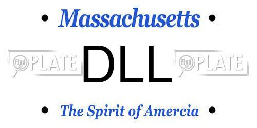 DLL Massachusetts License Plate