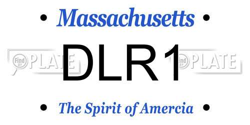 DLR1 Massachusetts License Plate