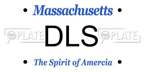 DLS Massachusetts License Plate