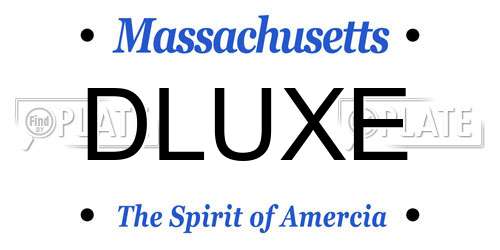 DLUXE Massachusetts License Plate