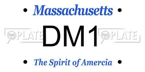DM1 Massachusetts License Plate