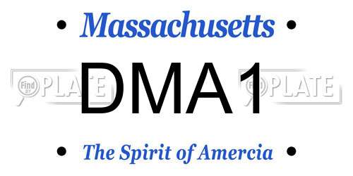 DMA1 Massachusetts License Plate