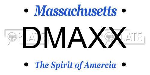 DMAXX Massachusetts License Plate