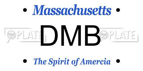 DMB Massachusetts License Plate