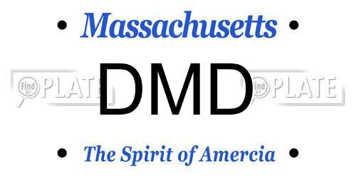 DMD Massachusetts License Plate