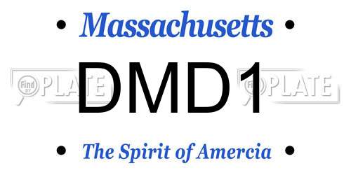 DMD1 Massachusetts License Plate