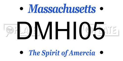 DMHI05 Massachusetts License Plate