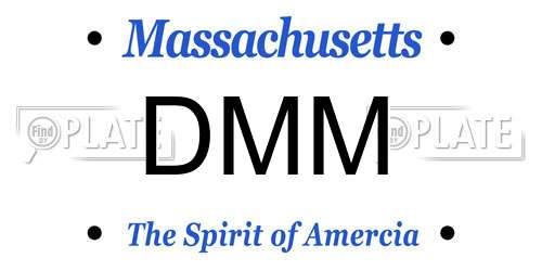 DMM Massachusetts License Plate