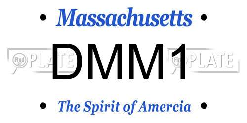 DMM1 Massachusetts License Plate