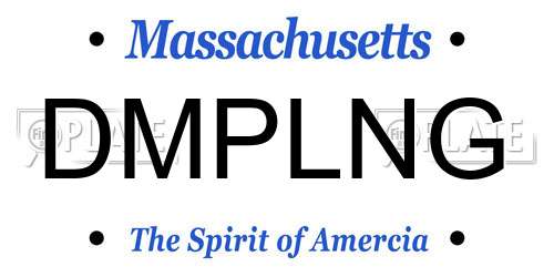 DMPLNG Massachusetts License Plate
