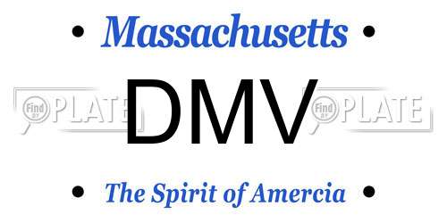 DMV Massachusetts License Plate