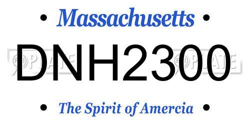 DNH2300 Massachusetts License Plate