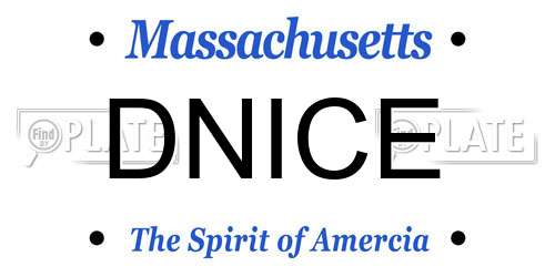 DNICE Massachusetts License Plate