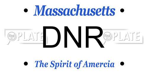 DNR Massachusetts License Plate
