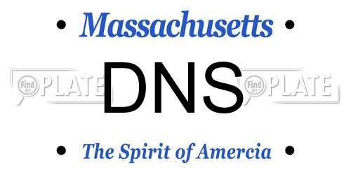 DNS Massachusetts License Plate