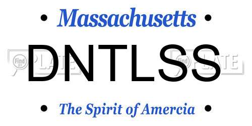 DNTLSS Massachusetts License Plate