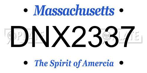 DNX2337 Massachusetts License Plate
