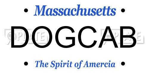 DOGCAB Massachusetts License Plate