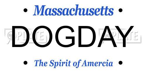 DOGDAY Massachusetts License Plate
