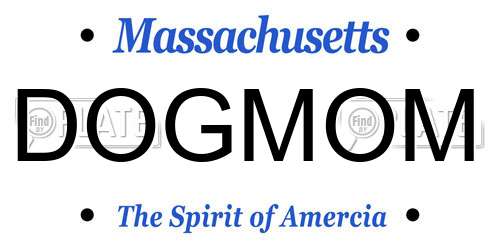 DOGMOM Massachusetts License Plate