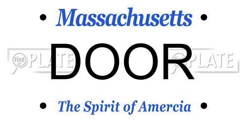 DOOR Massachusetts License Plate