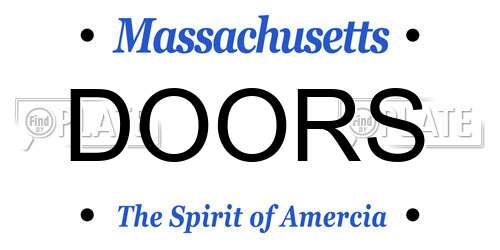 DOORS Massachusetts License Plate