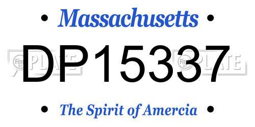 DP15337 Massachusetts License Plate