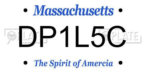 DP1L5C Massachusetts License Plate