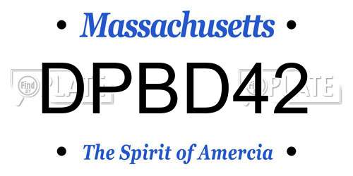 DPBD42 Massachusetts License Plate