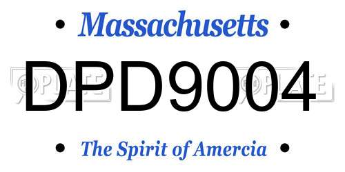 DPD9004 Massachusetts License Plate