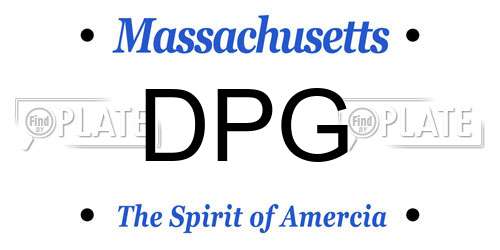 DPG Massachusetts License Plate