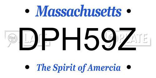 DPH59Z Massachusetts License Plate