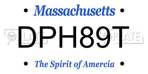 DPH89T Massachusetts License Plate