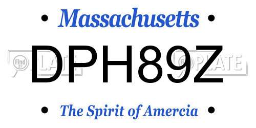 DPH89Z Massachusetts License Plate