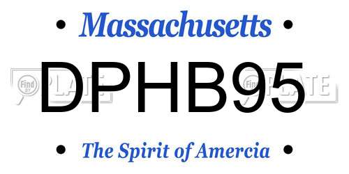 DPHB95 Massachusetts License Plate