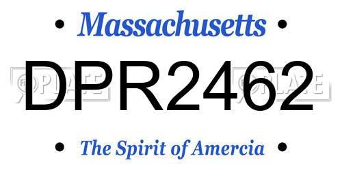 DPR2462 Massachusetts License Plate