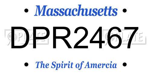 DPR2467 Massachusetts License Plate