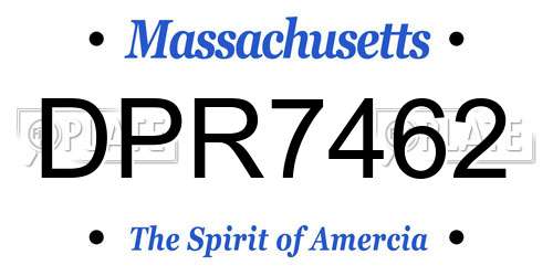 DPR7462 Massachusetts License Plate
